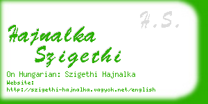 hajnalka szigethi business card